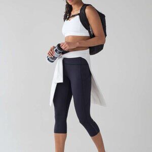 Lululemon Fast & Free Crop II *Nulux 19" Blue SZ 8